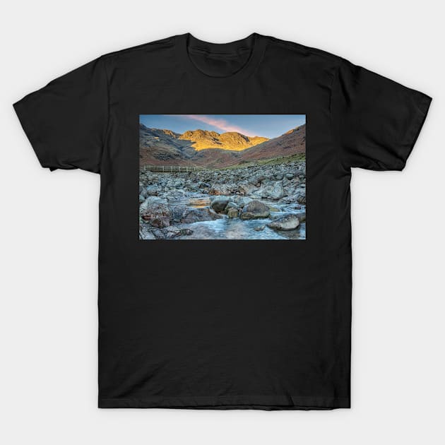 Crinkle Crags Winter Sun T-Shirt by Reg-K-Atkinson